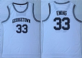 Georgetown University 33 Patrick Ewing White College Basketball Jersey,baseball caps,new era cap wholesale,wholesale hats